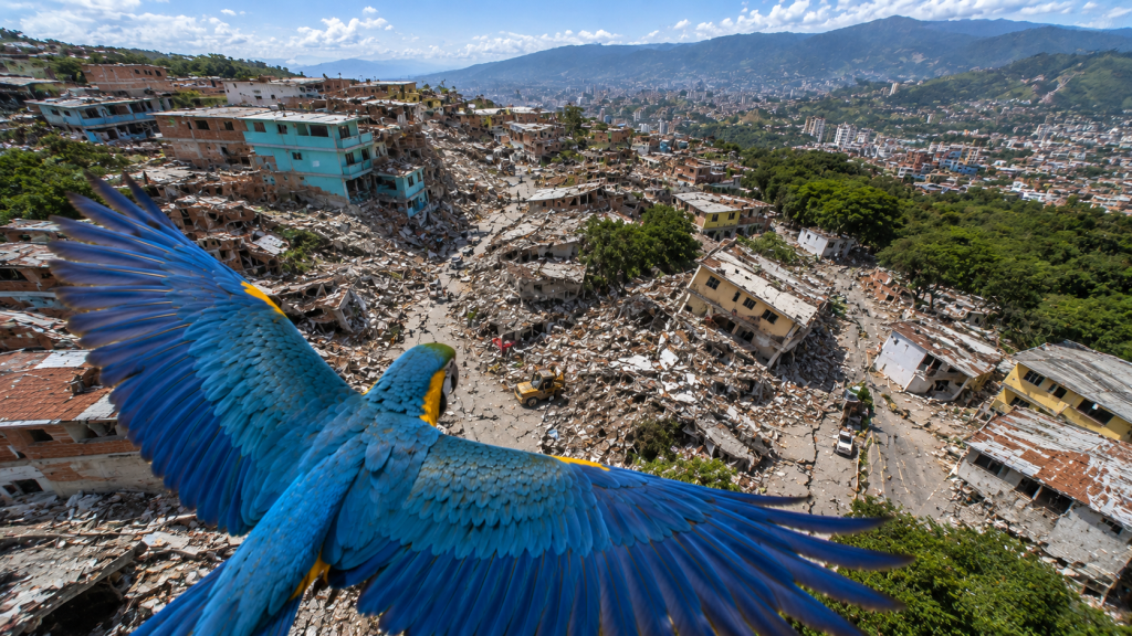 Soaring over disaster's aftermath