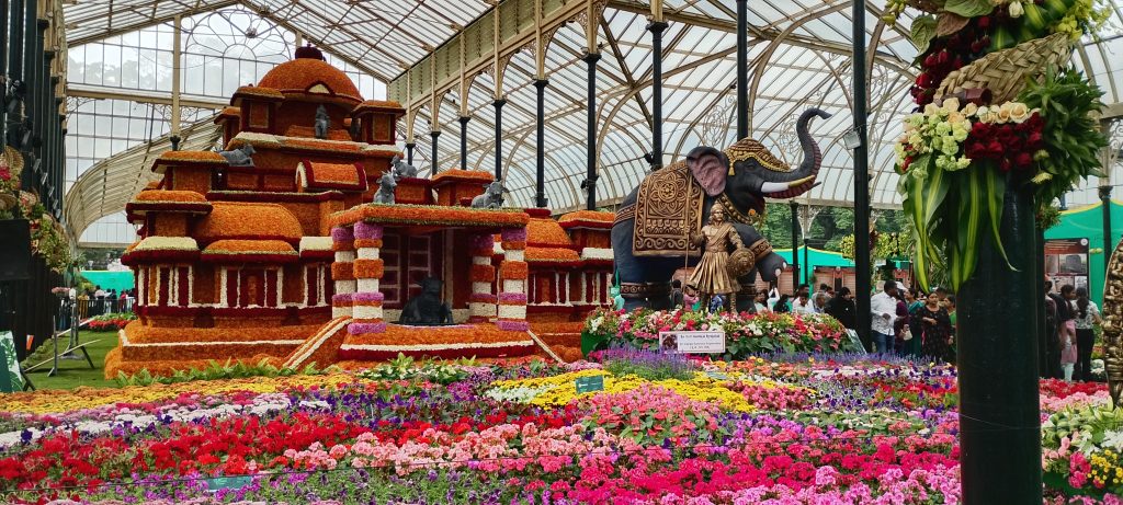 Floral replica of Begur Temple, Lalbagh Flower Show August 2026