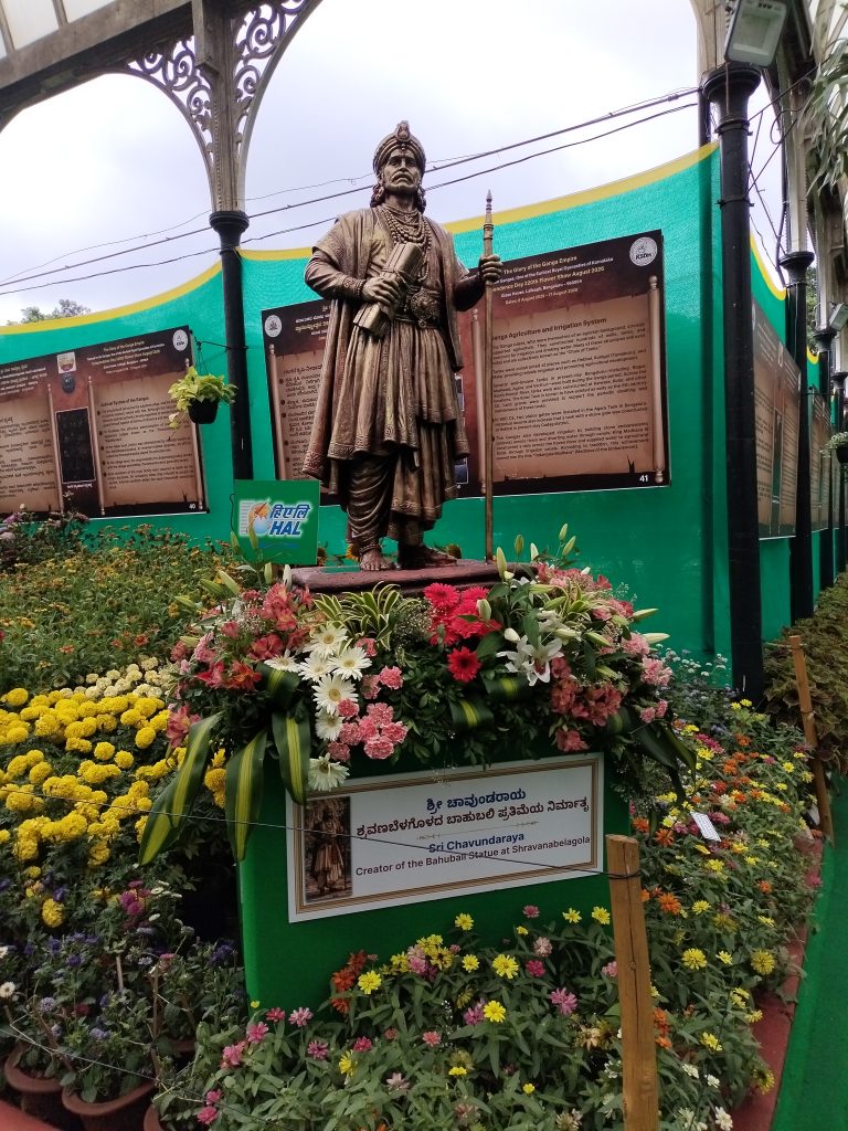 Creator of Bahubali Statue at the Lalbagh Flower Show August 2026