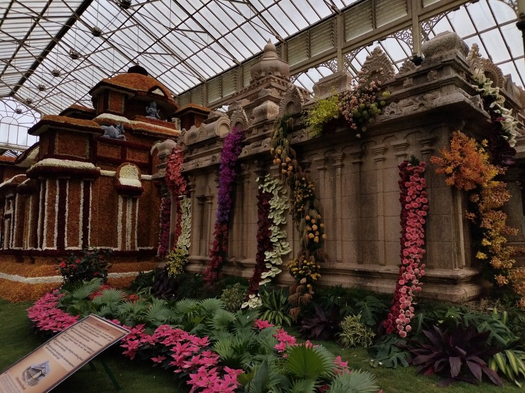 Talakad Temple at Lalbagh Flower Show, August 2026.