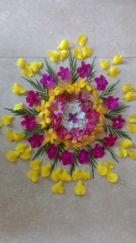 Onam flower carpets from Kozhikode