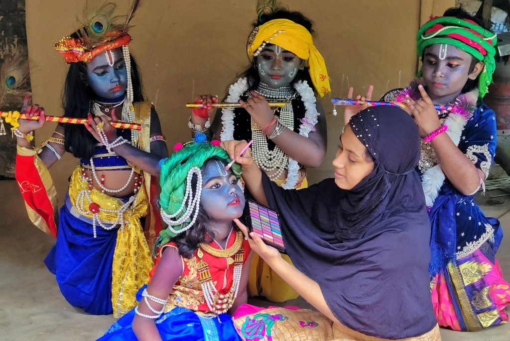 Little Krishnas at Janmashtami festival