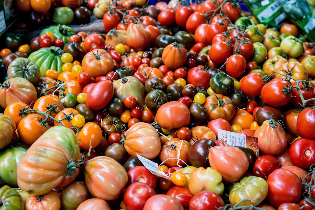 Varieties of Tomatoes at Local Market